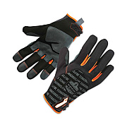 ergodyne ProFlex 810 Reinforced Utility Gloves, EN388: 3121X, 9" Long, Large, Black, Pair (17224)
