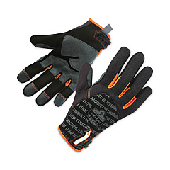 ergodyne ProFlex 810 Reinforced Utility Gloves, EN388: 3121X, 9" Long, Large, Black, Pair (17224)