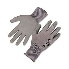 ergodyne ProFlex 7024 ANSI A2 PU Coated CR Gloves, EN388: 4X42B, 9" Long, Small, Gray, 12 Pairs (10392)