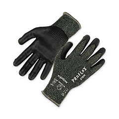 ergodyne ProFlex 7070 ANSI A7 Nitrile Coated CR Gloves, EN388: 4X42F, 9" Long, Small, Green, Pair (18042)