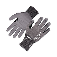 ergodyne ProFlex 7071 ANSI A7 PU Coated CR Gloves, EN388: 4X42F, 9" Long, Medium, Gray, Pair (18073)