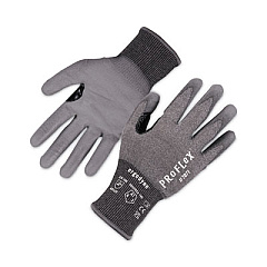 ergodyne ProFlex 7071 ANSI A7 PU Coated CR Gloves, EN388: 4X42F, 9" Long, X-Large, Gray, Pair (18075)