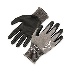 ergodyne ProFlex 7072 ANSI A7 Nitrile-Coated CR Gloves, EN388: 4X44F, 9" Long, Small, Gray, 12 Pairs (10302)