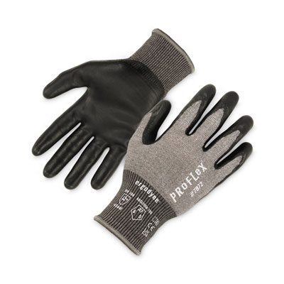 ergodyne ProFlex 7072 ANSI A7 Nitrile-Coated CR Gloves, EN388: 4X44F, 9" Long, Small, Gray, 12 Pairs (10302)