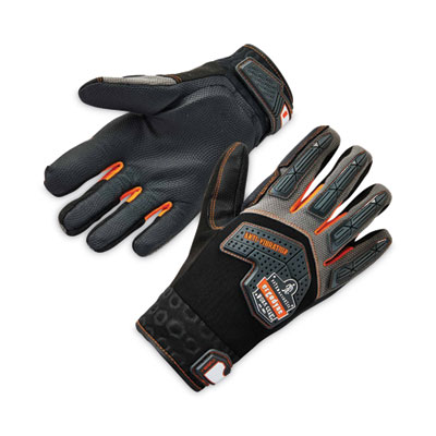 ergodyne ProFlex 9015F(x) Certified Anti-Vibration Gloves with Dorsal Protection, EN388: 2121X, X-Large, Black, Pair (17305)