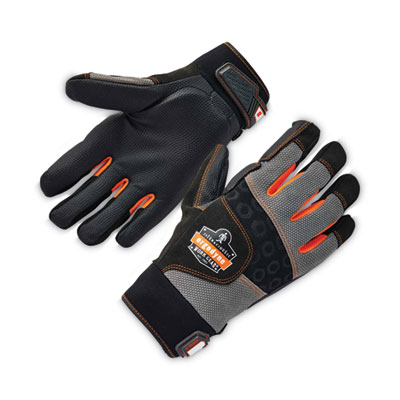 ergodyne ProFlex 9002 Certified Full-Finger Anti-Vibration Gloves, EN388: 2121X, XX-Large, Black, Pair (17706)