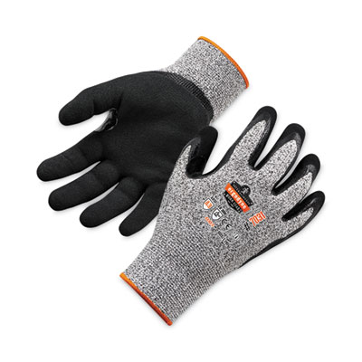 ergodyne ProFlex 7031 ANSI A3 Nitrile-Coated CR Gloves, EN388: 4X42C, 10" Long, Large, Gray, 144 Pairs/Carton (17884)