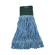 Boardwalk Mop Head, Premium Standard Head, Cotton/Synthetic Fiber, Medium, Blue, 12/Carton (402BL)