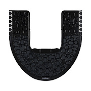Boardwalk Commode Mat 2.0 Disposable Toilet Floor Mat, U-Shaped, Black/Gray Non-Slip Surface, 22" x 22", 6/Carton (CMBB)