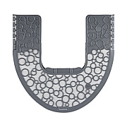 Boardwalk Commode Mat 2.0 Disposable Toilet Floor Mat, U-Shaped, Gray/White Non-Slip Surface, 22" x 22", 6/Carton (CMGW)