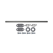 Rubbermaid Commercial Mega BRUTE Waste Collector Replacement Axle Kit, Silver (9W71L3)