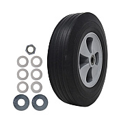 Rubbermaid Commercial Tilt Truck Wheels, 500 lb Weight Capacity, 12" Wheel, Black (1013L1)