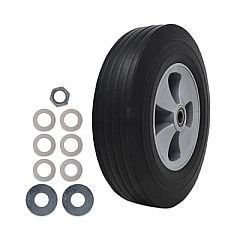 Rubbermaid Commercial Tilt Truck Wheels, 500 lb Weight Capacity, 12" Wheel, Black (1013L1)