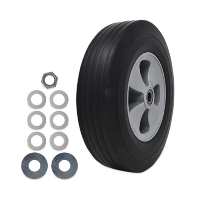 Rubbermaid Commercial Tilt Truck Wheels, 500 lb Weight Capacity, 12" Wheel, Black (1013L1)