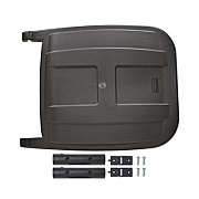 Rubbermaid Commercial 50 Gallon Rollout Container Replacement Lid, 24 x 28.5 x 2.5, Black (FG9W27L2BLA)