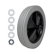 Rubbermaid Commercial Tilt Truck Wheels, 300 lb Weight Capacity, 12" Wheel, Gray (FG1011L10000)