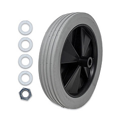 Rubbermaid Commercial Tilt Truck Wheels, 300 lb Weight Capacity, 12" Wheel, Gray (FG1011L10000)