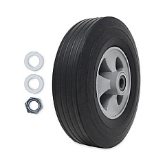 Rubbermaid Commercial Tilt Truck Wheels, 650 lb Weight Capacity, 10" Wheel, Black (FG1305L30000)