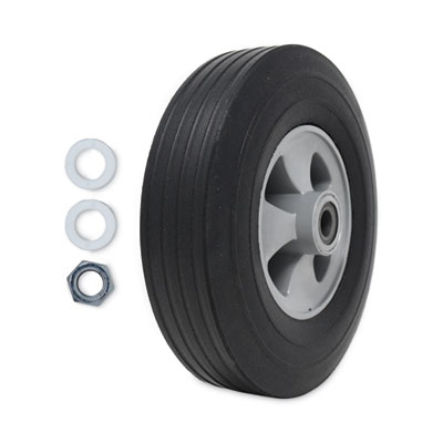 Rubbermaid Commercial Tilt Truck Wheels, 650 lb Weight Capacity, 10" Wheel, Black (FG1305L30000)