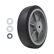 Rubbermaid Commercial Tilt Truck Wheels, 850 lb Weight Capacity, 12" Wheel, Black (FG1316L30000)