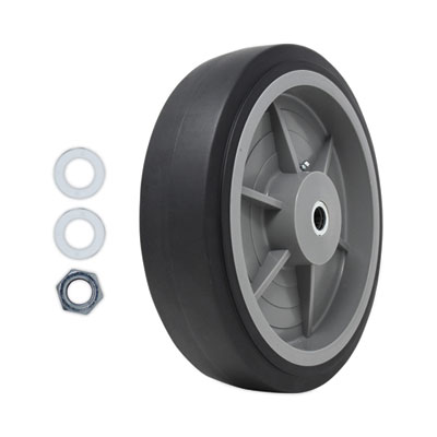 Rubbermaid Commercial Tilt Truck Wheels, 850 lb Weight Capacity, 12" Wheel, Black (FG1316L30000)