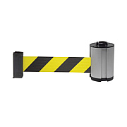 Rubbermaid Commercial Cone Barricade System Replacement Belt Cassette, 7 ft, Yellow/Black/Silver (FG6287L10000)