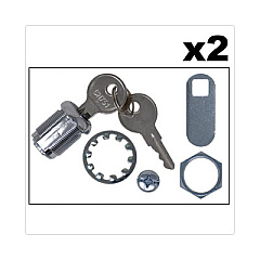 Rubbermaid Commercial Replacement Lock and Keys for Cleaning Carts, Silver (FG9T73M20000)