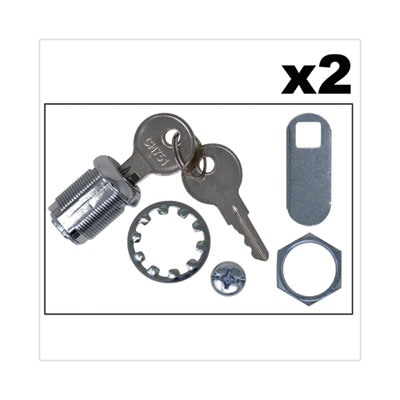 Rubbermaid Commercial Replacement Lock and Keys for Cleaning Carts, Silver (FG9T73M20000)