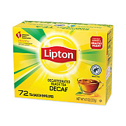 Lipton Tea Bags, Decaffeinated, 72/Box (290)