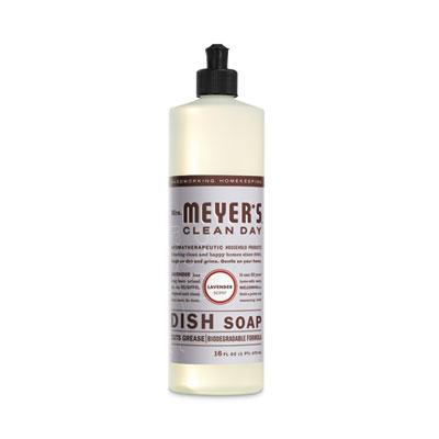 Mrs. Meyer's Dish Soap, Lavender Scent, 16 oz Bottle, 6/Carton (370041)