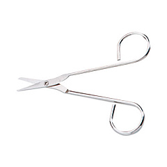 First Aid Only Scissors, 4.5" Long, Straight Nickel Handle (FAE6004)