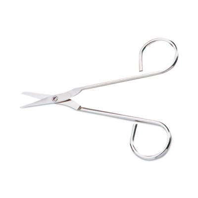 First Aid Only Scissors, 4.5" Long, Straight Nickel Handle (FAE6004)