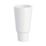 Dart J Cup Insulated Foam Pedestal Cups, 44 oz, White, 300/Carton (44AJ32)