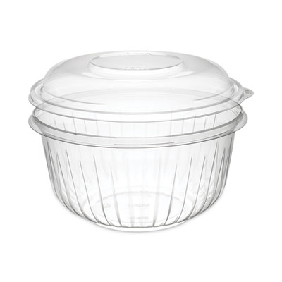 Dart PresentaBowls Bowl/Lid Combo-Paks, 48 oz, Clear, Plastic, 126/Carton (C48BCD)