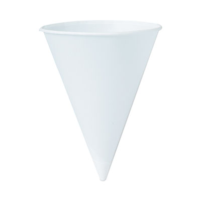 SOLO Cone Water Cups, ProPlanet Seal, 8 oz, Paper, White, 250/Bag, 10 Bags/Carton (8RB)