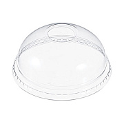 SOLO Dome-Top Cold Cup Lids, Fits 12 oz to 24 oz Cold Cups, Plastic, Clear, 1,000/Carton (DLR16)
