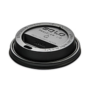 SOLO Traveler Cappuccino Style Dome Lid, Fits 8 oz Hot Cups, Plastic, Black, 1,000/Carton (TL38B2)