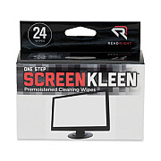 Read Right OneStep ScreenKleen Wipes, 5 x 5, Unscented, 24/Box (RR1209)