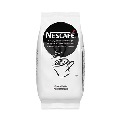 Nescaf Frothy Coffee Beverage, French Vanilla, 2 lb Bag, 6/Carton (99019CT)