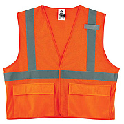 ergodyne GloWear 8220HL Class 2 Standard Mesh Hook and Loop Vest, Polyester, Large/X-Large, Orange (21135)