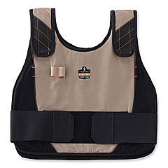 ergodyne Chill-Its 6225 Premium FR Phase Change Cooling Vest, Modacrylic Cotton, Small/Medium, Khaki (12203)