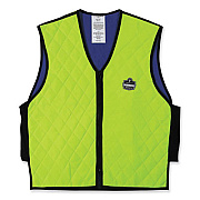 ergodyne Chill-Its 6665 Embedded Polymer Cooling Vest with Zipper, Nylon/Polymer, 2X-Large, Lime (12536)