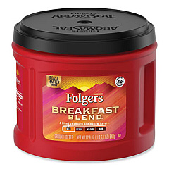 Folgers Breakfast Blend Ground Coffee, 22.6 oz Canister (SMU20529)