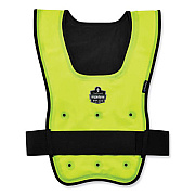 ergodyne Chill-Its 6687 Economy Dry Evaporative Cooling Elastic Waist Vest, Nylon, Large/X-Large, Lime (12685)