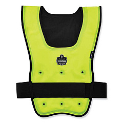 ergodyne Chill-Its 6687 Economy Dry Evaporative Cooling Elastic Waist Vest, Nylon, Large/X-Large, Lime (12685)