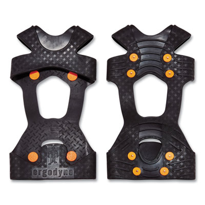 ergodyne Trex 6300TC One-Piece Slip-on Tungsten Carbide Ice Cleats, Large, Black, Pair (16734)