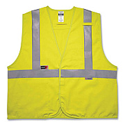 ergodyne GloWear 8261FRHL Class 2 Dual Compliant FR Hook and Loop Safety Vest, 4X-Large/5X-Large, Lime (21469)