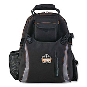 ergodyne Arsenal 5843 Tool Backpack Dual Compartment, 26 Compartments, 8.5 x 13.5 x 18, Ballistic Polyester, Black/Gray (13743)