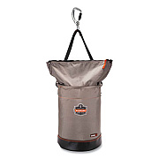 ergodyne Arsenal 5974 Hoist Bucket Tool Bag with Swiveling Carabiner and Zipper Top, 12.5 x 12.5 x 17, Gray (15974)