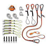 ergodyne Squids 3187 Scaffolding Worker Tool Tethering Kit, Assorted Max Working Capacities, Lengths and Colors (19657)